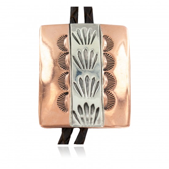 Handmade Certified Authentic Navajo Leather Pure Copper and Nickel Native American Bolo Tie 24489-5 All Products NB160330205730 24489-5 (by LomaSiiva) Handmade Certified Authentic Navajo Leather Pure Copper and Nickel Native American Bolo Tie 24489-5 All Products NB160330205730 24489-5 (by LomaSiiva)