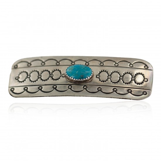 Handmade Certified Authentic Navajo Natural Turquoise Native American Nickel Hair Barrette 90001 All Products NB160228000920 90001 (by LomaSiiva) Handmade Certified Authentic Navajo Natural Turquoise Native American Nickel Hair Barrette 90001 All Products NB160228000920 90001 (by LomaSiiva)
