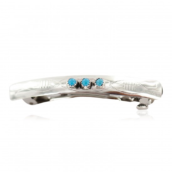 Handmade Certified Authentic Navajo Silver Natural Turquoise Native American Hair Barrette 10346-11 All Products NB160229233325 10346-11 (by LomaSiiva) Handmade Certified Authentic Navajo Silver Natural Turquoise Native American Hair Barrette 10346-11 All Products NB160229233325 10346-11 (by LomaSiiva)
