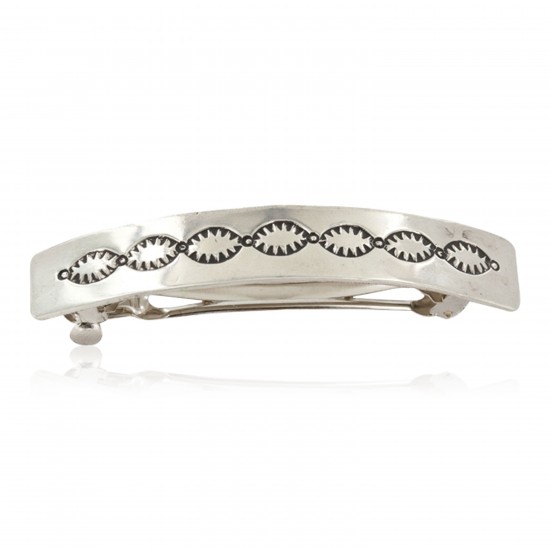 Handmade Certified Authentic Nickel Navajo Native American Hair Barrette 10345-4 All Products NB160129005149 10345-4 (by LomaSiiva) Handmade Certified Authentic Nickel Navajo Native American Hair Barrette 10345-4 All Products NB160129005149 10345-4 (by LomaSiiva)
