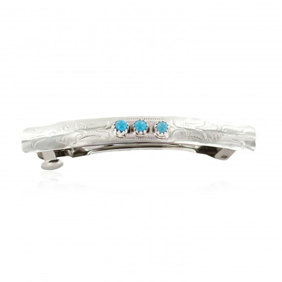 Handmade Certified Authentic Silver Navajo Natural Turquoise Native American Hair Barrette 10346-8 All Products NB160229234710 10346-8 (by LomaSiiva) Handmade Certified Authentic Silver Navajo Natural Turquoise Native American Hair Barrette 10346-8 All Products NB160229234710 10346-8 (by LomaSiiva)