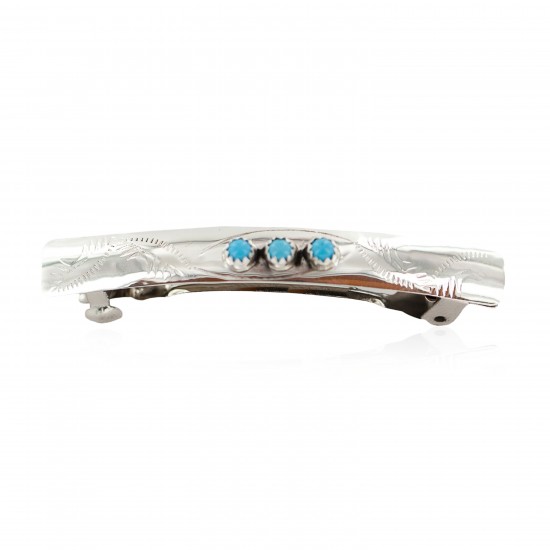 Handmade Certified Authentic Silver Navajo Natural Turquoise Native American Hair Barrette 10346-9 All Products NB160229235125 10346-9 (by LomaSiiva) Handmade Certified Authentic Silver Navajo Natural Turquoise Native American Hair Barrette 10346-9 All Products NB160229235125 10346-9 (by LomaSiiva)