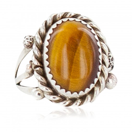 Handmade Navajo Certified Authentic .925 Sterling Silver Natural Tigers Eye Native American Ring Size 7 13106-4 All Products NB160304222130 13106-4 (by LomaSiiva) Handmade Navajo Certified Authentic .925 Sterling Silver Natural Tigers Eye Native American Ring Size 7 13106-4 All Products NB160304222130 13106-4 (by LomaSiiva)