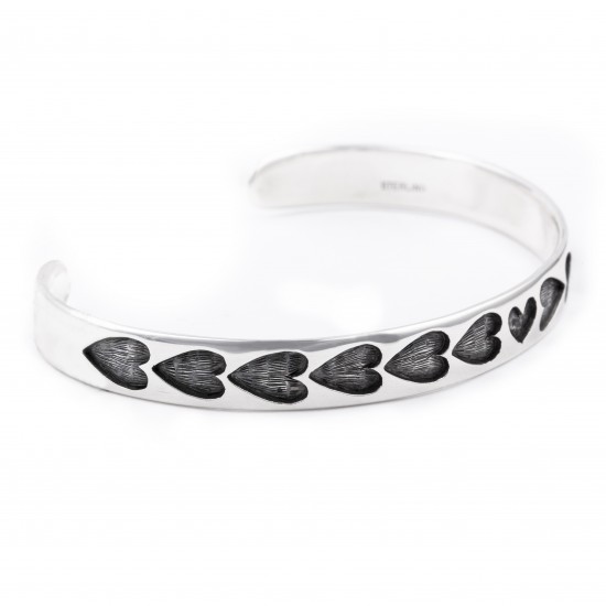 Heart .925 Sterling Silver Certified Authentic Handmade Hopi Overlay Native American Bracelet 13219-3 All Products NB180518193746 13219-3 (by LomaSiiva) Heart .925 Sterling Silver Certified Authentic Handmade Hopi Overlay Native American Bracelet 13219-3 All Products NB180518193746 13219-3 (by LomaSiiva)