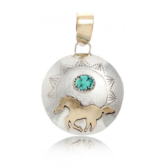 Horse 12kt Gold Filled and .925 Sterling Silver Certified Authentic Handmade Very Delicate Navajo Native American Natural Turquoise Pendant 24510-1 Pendants NB160422235607 24510-1 (by LomaSiiva) Horse 12kt Gold Filled and .925 Sterling Silver Certified Authentic Handmade Very Delicate Navajo Native American Natural Turquoise Pendant 24510-1 Pendants NB160422235607 24510-1 (by LomaSiiva)