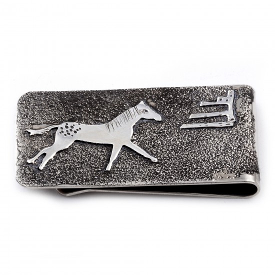 Horse .925 Sterling Silver Ray Begay Certified Authentic Handmade Navajo Native American Money Clip 13194-15 All Products NB180527020624 13194-15 (by LomaSiiva) Horse .925 Sterling Silver Ray Begay Certified Authentic Handmade Navajo Native American Money Clip 13194-15 All Products NB180527020624 13194-15 (by LomaSiiva)