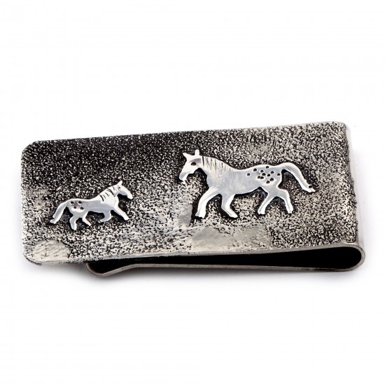 Horse .925 Sterling Silver Ray Begay Certified Authentic Handmade Navajo Native American Money Clip 13194-16 All Products NB180527015422 13194-16 (by LomaSiiva) Horse .925 Sterling Silver Ray Begay Certified Authentic Handmade Navajo Native American Money Clip 13194-16 All Products NB180527015422 13194-16 (by LomaSiiva)