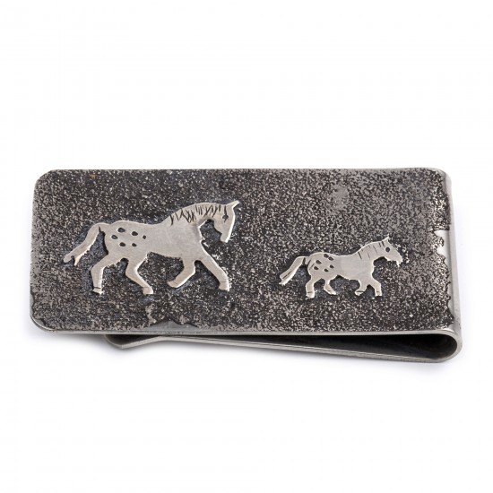 Horse .925 Sterling Silver Ray Begay Certified Authentic Handmade Navajo Native American Money Clip 13194-23 All Products NB180518224728 13194-23 (by LomaSiiva) Horse .925 Sterling Silver Ray Begay Certified Authentic Handmade Navajo Native American Money Clip 13194-23 All Products NB180518224728 13194-23 (by LomaSiiva)