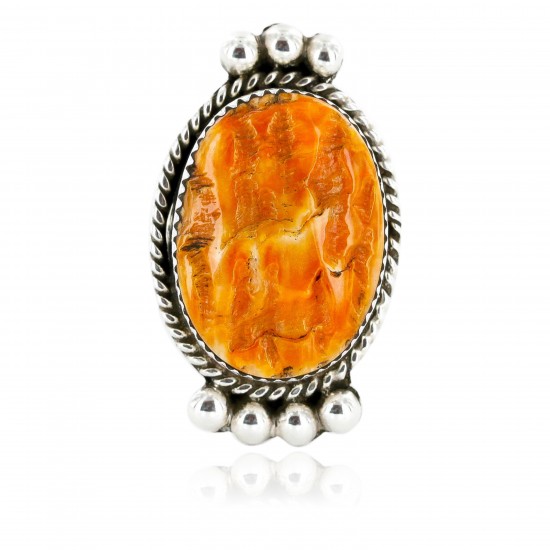 Large Handmade Certified Authentic Navajo .925 Sterling Silver Signed Natural Spiny Oyster Native American Ring 16944 All Products 390996188046 16944 (by LomaSiiva) Large Handmade Certified Authentic Navajo .925 Sterling Silver Signed Natural Spiny Oyster Native American Ring 16944 All Products 390996188046 16944 (by LomaSiiva)
