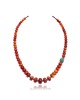 Limited Edition Natural Turquoise and Apple Sponge Coral .925 Sterling Silver Certified Authentic Navajo Native American Necklace 25570 All Products NB160108003820 25570 (by LomaSiiva) Limited Edition Natural Turquoise and Apple Sponge Coral .925 Sterling Silver Certified Authentic Navajo Native American Necklace 25570 All Products NB160108003820 25570 (by LomaSiiva)