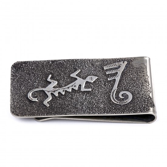 Lizard .925 Sterling Silver Ray Begay Certified Authentic Handmade Navajo Native American Money Clip 13194-14 All Products NB180518223713 13194-14 (by LomaSiiva) Lizard .925 Sterling Silver Ray Begay Certified Authentic Handmade Navajo Native American Money Clip 13194-14 All Products NB180518223713 13194-14 (by LomaSiiva)