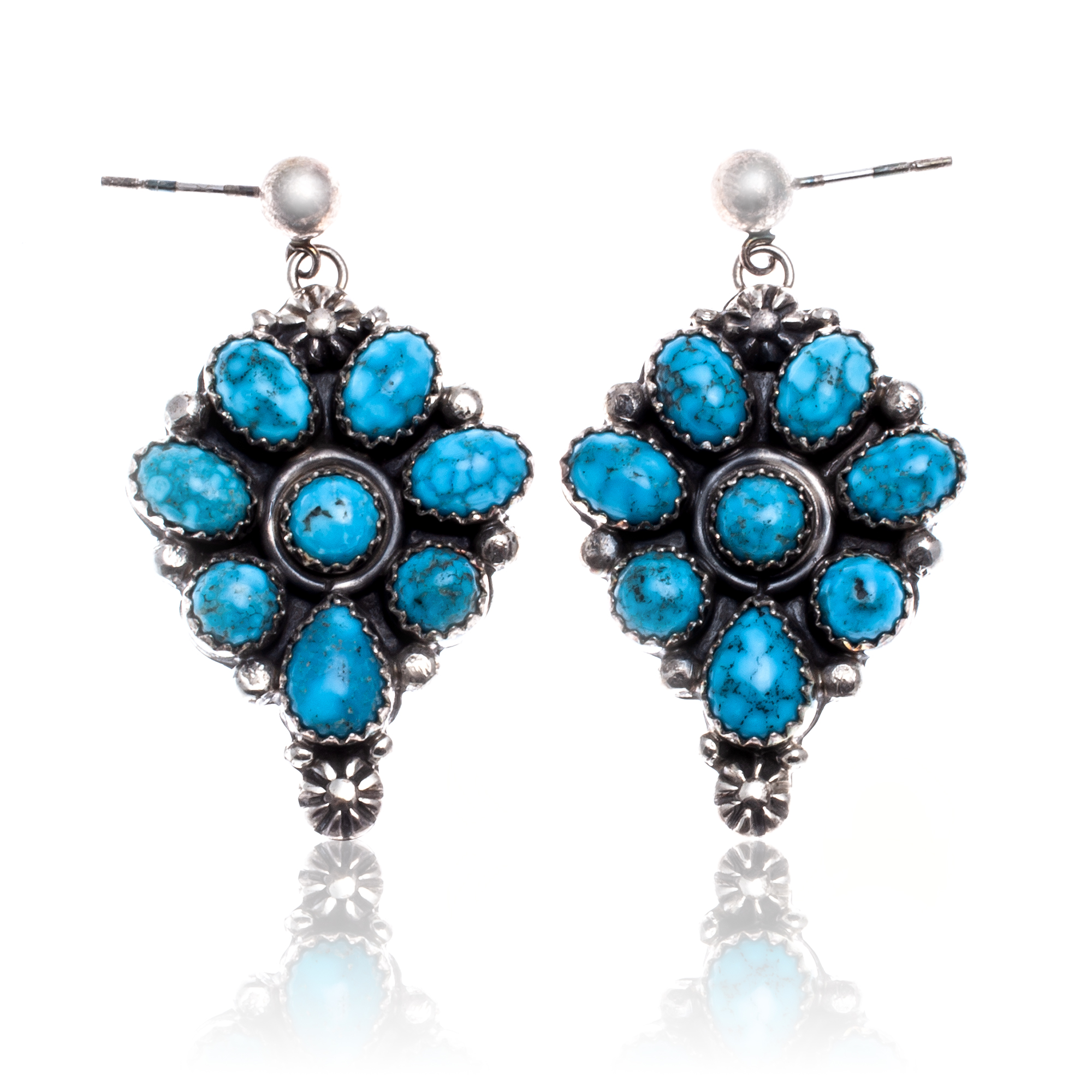 Natural Turquoise .925 Starling Silver Certified Authentic Navajo Native American Handmade Post Earrings 18318-40 All Products NB181016201908 18318-40 (by LomaSiiva) Natural Turquoise .925 Starling Silver Certified Authentic Navajo Native American Handmade Post Earrings 18318-40 All Products NB181016201908 18318-40 (by LomaSiiva)