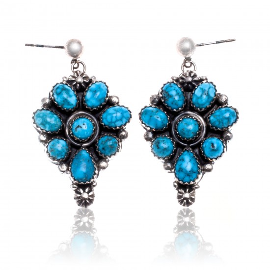 Natural Turquoise .925 Starling Silver Certified Authentic Navajo Native American Handmade Post Earrings 18318-40 All Products NB181016201908 18318-40 (by LomaSiiva) Natural Turquoise .925 Starling Silver Certified Authentic Navajo Native American Handmade Post Earrings 18318-40 All Products NB181016201908 18318-40 (by LomaSiiva)