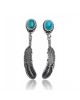 Natural Turquoise .925 Sterling Silver Certified Authentic Navajo Native American Handmade Feather Post Earrings 18317 All Products NB181016201914 18317 (by LomaSiiva) Natural Turquoise .925 Sterling Silver Certified Authentic Navajo Native American Handmade Feather Post Earrings 18317 All Products NB181016201914 18317 (by LomaSiiva)