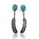 Natural Turquoise .925 Sterling Silver Certified Authentic Navajo Native American Handmade Feather Post Earrings 18317 All Products NB181016201914 18317 (by LomaSiiva) Natural Turquoise .925 Sterling Silver Certified Authentic Navajo Native American Handmade Feather Post Earrings 18317 All Products NB181016201914 18317 (by LomaSiiva)