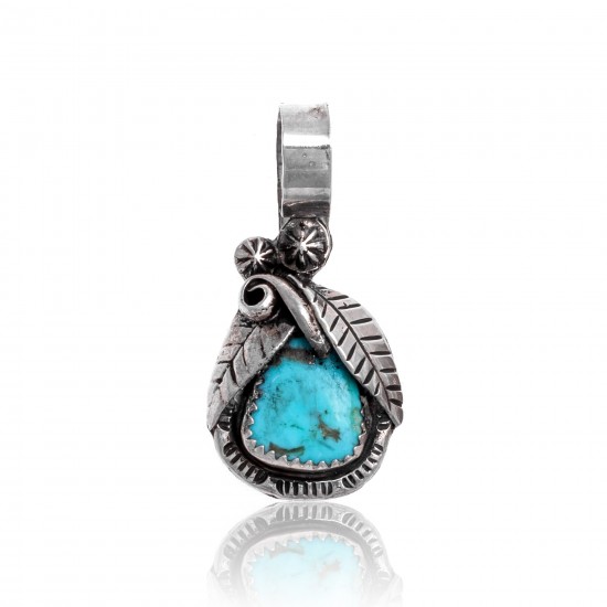Natural Turquoise .925 Sterling Silver Certified Authentic Navajo Native American Handmade Pendant 24552 Pendants 371016874341 24552 (by LomaSiiva) Natural Turquoise .925 Sterling Silver Certified Authentic Navajo Native American Handmade Pendant 24552 Pendants 371016874341 24552 (by LomaSiiva)