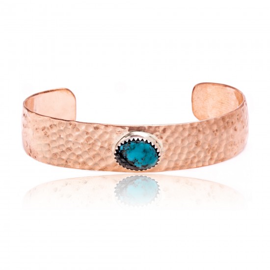 Natural Turquoise and Hammered Copper Certified Authentic Navajo Native American Handmade Cuff Bracelet 24494-6 All Products NB160401215704 24494-6 (by LomaSiiva) Natural Turquoise and Hammered Copper Certified Authentic Navajo Native American Handmade Cuff Bracelet 24494-6 All Products NB160401215704 24494-6 (by LomaSiiva)