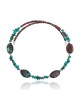 Natural Turquoise Certified Authentic Navajo Native American Adjustable 4 Stone Choker Wrap Necklace 25499 All Products NB180926223227 25499 (by LomaSiiva) Natural Turquoise Certified Authentic Navajo Native American Adjustable 4 Stone Choker Wrap Necklace 25499 All Products NB180926223227 25499 (by LomaSiiva)