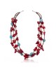 Natural Turquoise, Coral .925 Sterling Silver Certified Authentic Navajo Native American 3 Strand Necklace 25507 All Products NB160108003807 25507 (by LomaSiiva) Natural Turquoise, Coral .925 Sterling Silver Certified Authentic Navajo Native American 3 Strand Necklace 25507 All Products NB160108003807 25507 (by LomaSiiva)
