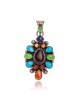Natural Turquoise Multicolor Stone .925 Starling Silver Certified Authentic Navajo Native American Handmade Pendant 24522 Pendants NB181016204260 24522 (by LomaSiiva) Natural Turquoise Multicolor Stone .925 Starling Silver Certified Authentic Navajo Native American Handmade Pendant 24522 Pendants NB181016204260 24522 (by LomaSiiva)