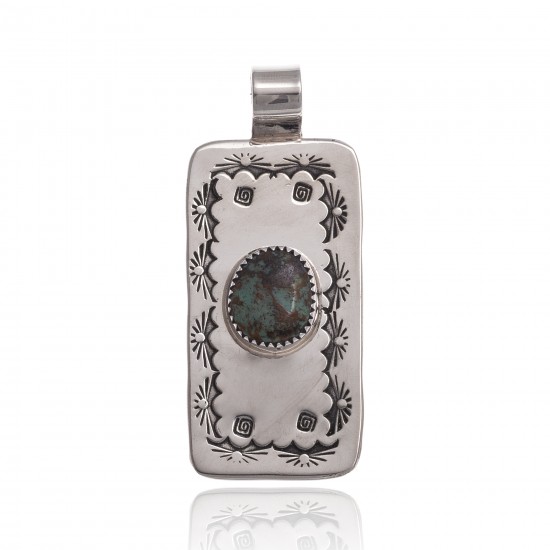 Natural Turquoise Nickel Certified Authentic Navajo Native American Handmade Pendant 12810-8 Pendants NB151224223307 12810-8 (by LomaSiiva) Natural Turquoise Nickel Certified Authentic Navajo Native American Handmade Pendant 12810-8 Pendants NB151224223307 12810-8 (by LomaSiiva)