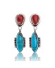 Natural Turquoise Spiny Oyster .925 Sterling Silver Certified Authentic Navajo Native American Handmade Post Earrings 18316-3 All Products NB181016201915 18316-3 (by LomaSiiva) Natural Turquoise Spiny Oyster .925 Sterling Silver Certified Authentic Navajo Native American Handmade Post Earrings 18316-3 All Products NB181016201915 18316-3 (by LomaSiiva)