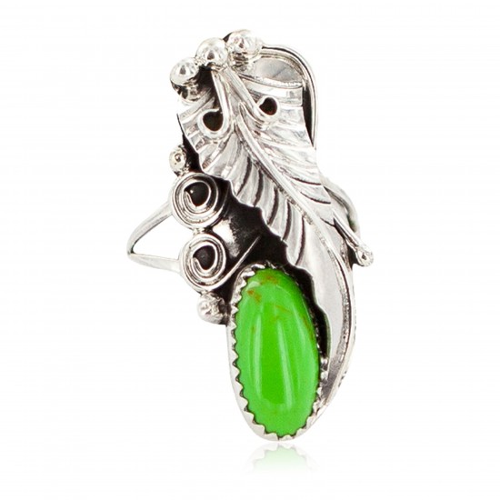 Navajo .925 Sterling Silver Certified Authentic Handmade Natural Gaspeite Native American Ring Size 7 1/2 13116-3 All Products NB160305202642 13116-3 (by LomaSiiva) Navajo .925 Sterling Silver Certified Authentic Handmade Natural Gaspeite Native American Ring Size 7 1/2 13116-3 All Products NB160305202642 13116-3 (by LomaSiiva)