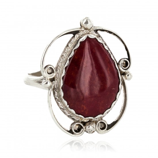 Navajo .925 Sterling Silver Certified Authentic Handmade Natural Red Jasper Native American Ring 18188-7 All Products NB160212211749 18188-7 (by LomaSiiva) Navajo .925 Sterling Silver Certified Authentic Handmade Natural Red Jasper Native American Ring 18188-7 All Products NB160212211749 18188-7 (by LomaSiiva)