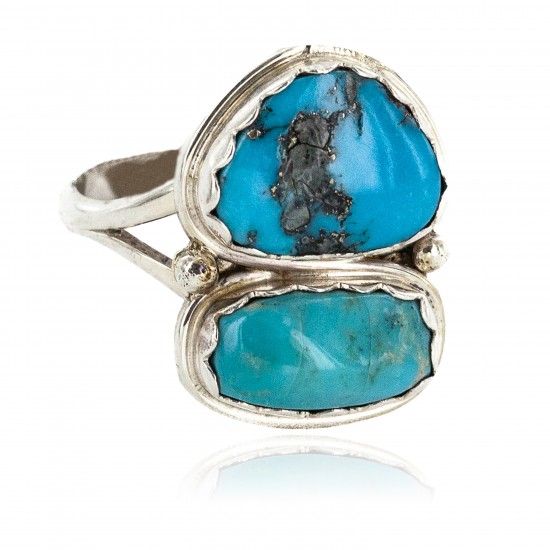 Navajo .925 Sterling Silver Certified Authentic Handmade Turquoise Native American Ring 18187-4 All Products NB160212211226 18187-4 (by LomaSiiva) Navajo .925 Sterling Silver Certified Authentic Handmade Turquoise Native American Ring 18187-4 All Products NB160212211226 18187-4 (by LomaSiiva)