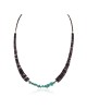 Navajo .925 Sterling Silver Certified Authentic Natural Turquoise Graduated Heishi Native American Necklace 750202-2 All Products NB160406224421 750202-2 (by LomaSiiva) Navajo .925 Sterling Silver Certified Authentic Natural Turquoise Graduated Heishi Native American Necklace 750202-2 All Products NB160406224421 750202-2 (by LomaSiiva)