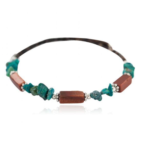 Navajo Certified Authentic Natural Turquoise Goldstone Heishi Native American Adjustable Wrap Bracelet 13172-10 All Products NB160507214242 13172-10 (by LomaSiiva) Navajo Certified Authentic Natural Turquoise Goldstone Heishi Native American Adjustable Wrap Bracelet 13172-10 All Products NB160507214242 13172-10 (by LomaSiiva)