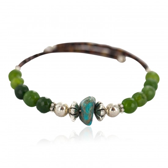 Navajo Certified Authentic Natural Turquoise Green Quartz Heishi Native American Adjustable Wrap Bracelet 13172-15 All Products NB160507215131 13172-15 (by LomaSiiva) Navajo Certified Authentic Natural Turquoise Green Quartz Heishi Native American Adjustable Wrap Bracelet 13172-15 All Products NB160507215131 13172-15 (by LomaSiiva)