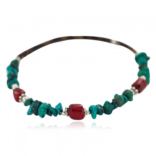 Navajo Certified Authentic Natural Turquoise Heishi Coral Native American Adjustable Wrap Bracelet 13172-14 All Products NB160507214658 13172-14 (by LomaSiiva) Navajo Certified Authentic Natural Turquoise Heishi Coral Native American Adjustable Wrap Bracelet 13172-14 All Products NB160507214658 13172-14 (by LomaSiiva)