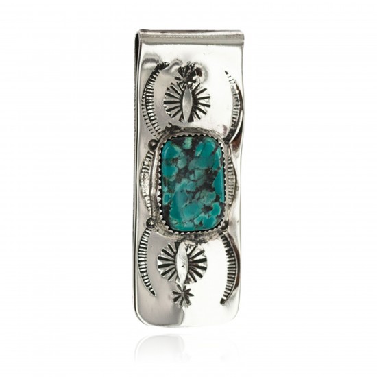 Navajo Handmade Certified Authentic .925 Sterling Silver Natural Spiderweb Turquoise Native American Nickel Money Clip 11270 All Products NB160423005415 11270 (by LomaSiiva) Navajo Handmade Certified Authentic .925 Sterling Silver Natural Spiderweb Turquoise Native American Nickel Money Clip 11270 All Products NB160423005415 11270 (by LomaSiiva)