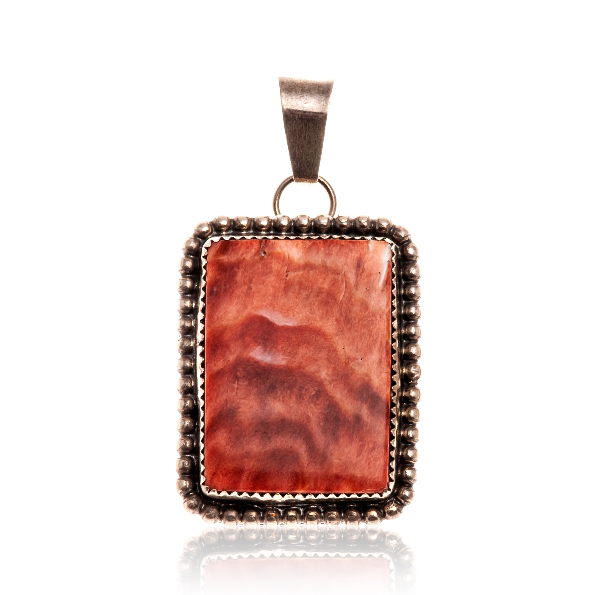 Orange Spiny Oyster .925 Starling Silver Certified Authentic Navajo Native American Handmade Pendant 24519-1 Pendants NB181016204258 24519-1 (by LomaSiiva) Orange Spiny Oyster .925 Starling Silver Certified Authentic Navajo Native American Handmade Pendant 24519-1 Pendants NB181016204258 24519-1 (by LomaSiiva)