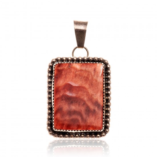 Orange Spiny Oyster .925 Starling Silver Certified Authentic Navajo Native American Handmade Pendant 24519-1 Pendants NB181016204258 24519-1 (by LomaSiiva) Orange Spiny Oyster .925 Starling Silver Certified Authentic Navajo Native American Handmade Pendant 24519-1 Pendants NB181016204258 24519-1 (by LomaSiiva)