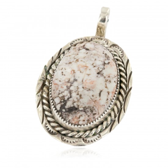 Oval .925 Sterling Silver Navajo Certified Authentic White Howlite Native American Pendant 12924-3 Pendants NB151215065846 12924-3 (by LomaSiiva) Oval .925 Sterling Silver Navajo Certified Authentic White Howlite Native American Pendant 12924-3 Pendants NB151215065846 12924-3 (by LomaSiiva)