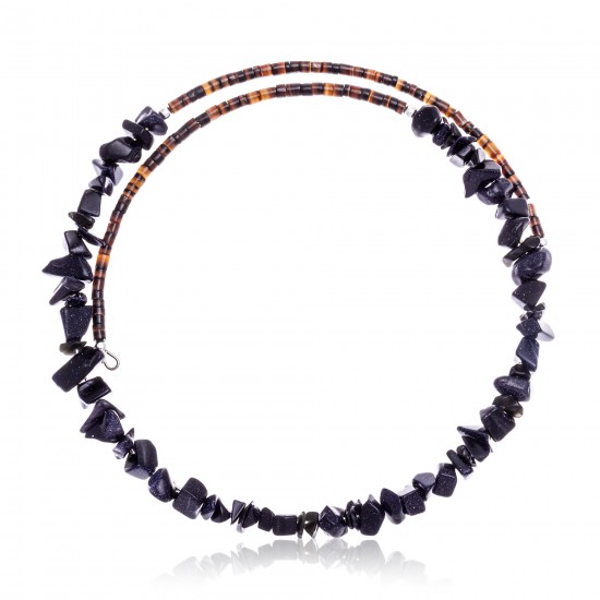 Purple Goldstone Certified Authentic Navajo Native American Adjustable Choker Wrap Necklace 25562 All Products NB180926223232 25562 (by LomaSiiva) Purple Goldstone Certified Authentic Navajo Native American Adjustable Choker Wrap Necklace 25562 All Products NB180926223232 25562 (by LomaSiiva)