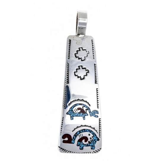 Ram .925 Starling Silver Certified Authentic Handmade Navajo Native American Natural Turquoise Coral Pendent 24541-9 Pendants NB180602181536 24541-9 (by LomaSiiva) Ram .925 Starling Silver Certified Authentic Handmade Navajo Native American Natural Turquoise Coral Pendent 24541-9 Pendants NB180602181536 24541-9 (by LomaSiiva)