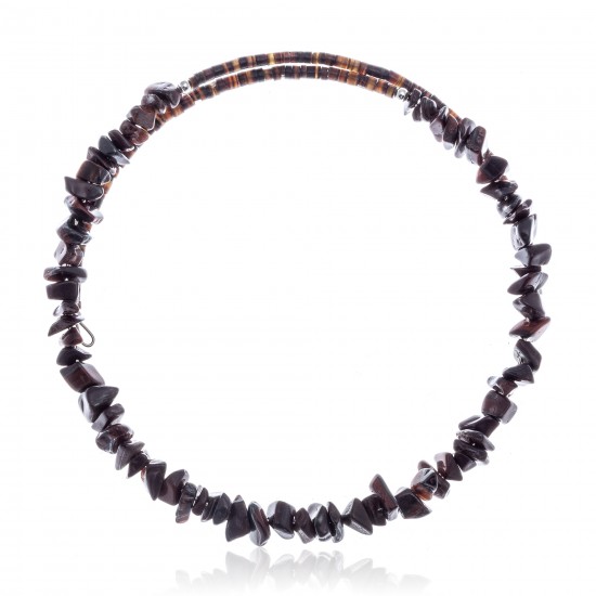 Red Tigers Eye Certified Authentic Navajo Native American Adjustable Choker Wrap Necklace 25571 All Products NB180926223250 25571 (by LomaSiiva) Red Tigers Eye Certified Authentic Navajo Native American Adjustable Choker Wrap Necklace 25571 All Products NB180926223250 25571 (by LomaSiiva)