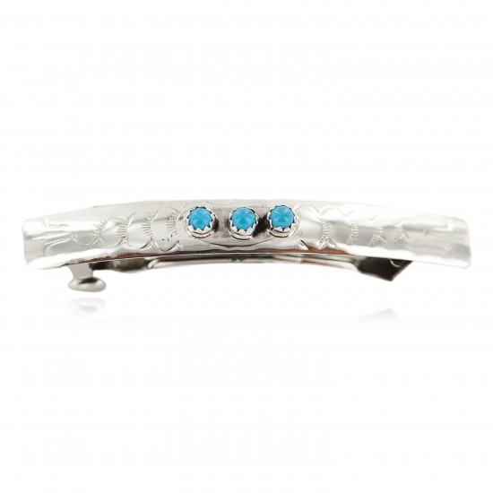 Silver Certified Authentic Handmade Navajo Natural Turquoise Native American Hair Barrette 10346-10 All Products NB160301002006 10346-10 (by LomaSiiva) Silver Certified Authentic Handmade Navajo Natural Turquoise Native American Hair Barrette 10346-10 All Products NB160301002006 10346-10 (by LomaSiiva)