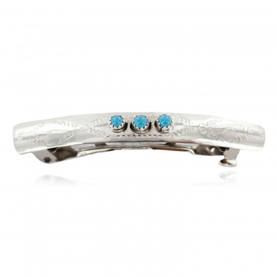 Silver Handmade Certified Authentic Navajo Natural Turquoise Native American Hair Barrette 10346-6 All Products NB160301000505 10346-6 (by LomaSiiva) Silver Handmade Certified Authentic Navajo Natural Turquoise Native American Hair Barrette 10346-6 All Products NB160301000505 10346-6 (by LomaSiiva)