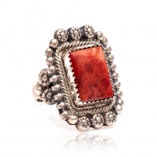 Spiny Oyster .925 Sterling Silver Certified Authentic Navajo Native American Handmade Ring 13103-1 All Products NB181009165415 13103-1 (by LomaSiiva) Spiny Oyster .925 Sterling Silver Certified Authentic Navajo Native American Handmade Ring 13103-1 All Products NB181009165415 13103-1 (by LomaSiiva)