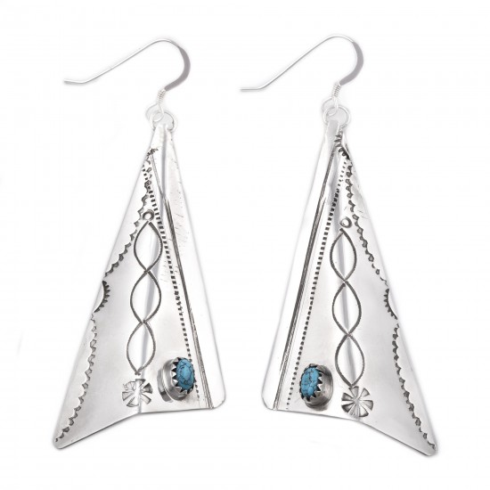 Sun .925 Sterling Silver Certified Authentic Handmade Navajo Native American Natural Turquoise Large Dangle Earrings 27256 All Products NB180524225526 27256 (by LomaSiiva) Sun .925 Sterling Silver Certified Authentic Handmade Navajo Native American Natural Turquoise Large Dangle Earrings 27256 All Products NB180524225526 27256 (by LomaSiiva)