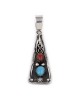 Sun Flower .925 Starling Silver Certified Authentic Handmade Navajo Native American Natural Turquoise Coral Pendent 18330 Pendants NB180602181528 18330 (by LomaSiiva) Sun Flower .925 Starling Silver Certified Authentic Handmade Navajo Native American Natural Turquoise Coral Pendent 18330 Pendants NB180602181528 18330 (by LomaSiiva)