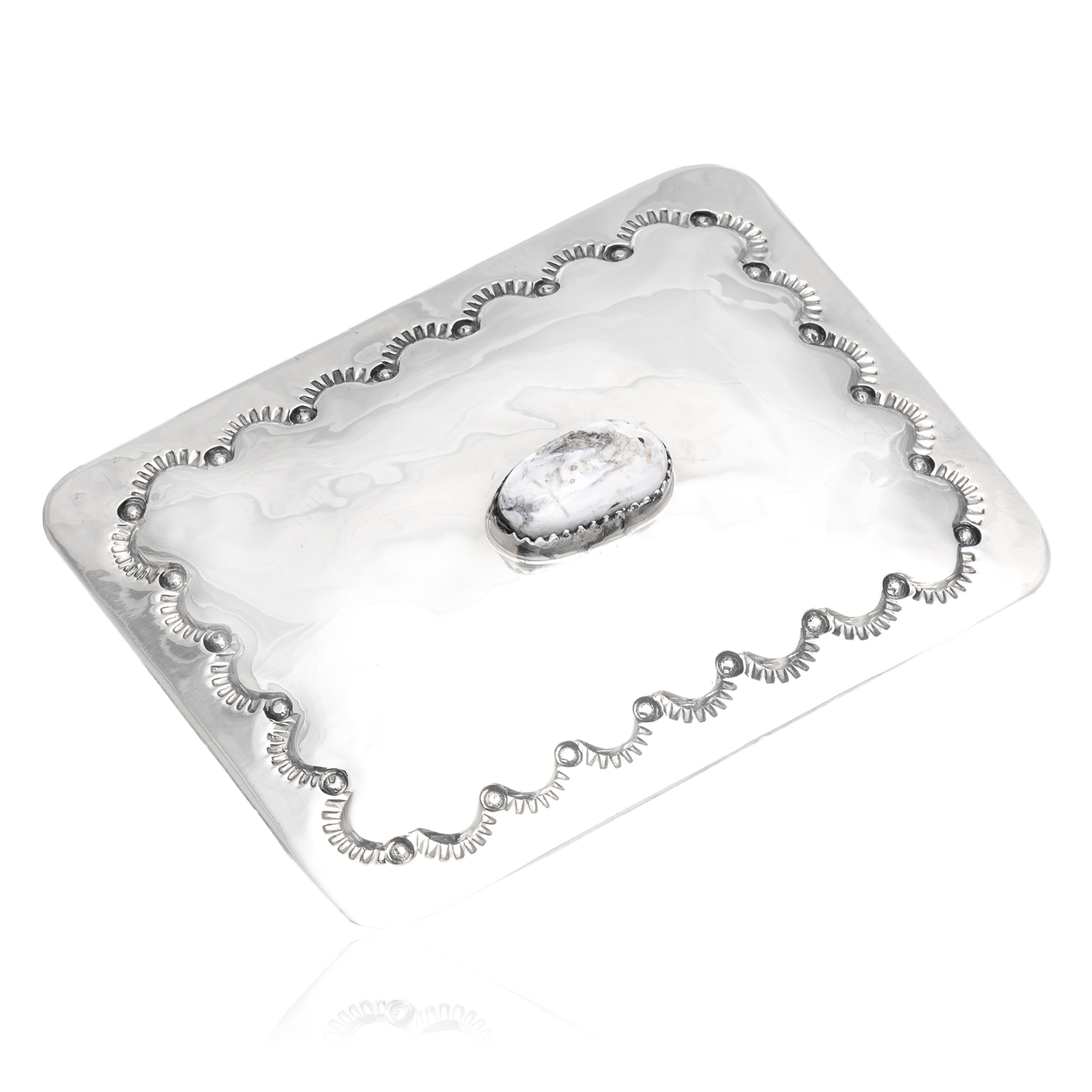 Sun Nickel Certified Authentic Handmade Navajo Native American White Howlite Buckle 1208-2 All Products NB151215042425 1208-2 (by LomaSiiva) Sun Nickel Certified Authentic Handmade Navajo Native American White Howlite Buckle 1208-2 All Products NB151215042425 1208-2 (by LomaSiiva)