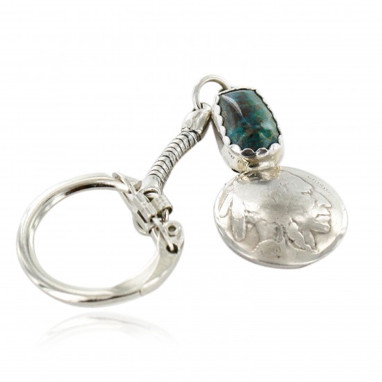 Vintage Style OLD Buffalo Coin Certified Authentic Navajo .925 Sterling Silver Natural Turquoise Native American Keychain 10320-4 All Products 371208513306 10320-4 (by LomaSiiva) Vintage Style OLD Buffalo Coin Certified Authentic Navajo .925 Sterling Silver Natural Turquoise Native American Keychain 10320-4 All Products 371208513306 10320-4 (by LomaSiiva)