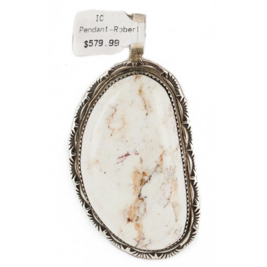 .925 Sterling Silver Handmade Certified Authentic Navajo Natural White Buffalo Native American Necklace 15063 All Products NB151204024648 15063 (by LomaSiiva) .925 Sterling Silver Handmade Certified Authentic Navajo Natural White Buffalo Native American Necklace 15063 All Products NB151204024648 15063 (by LomaSiiva)